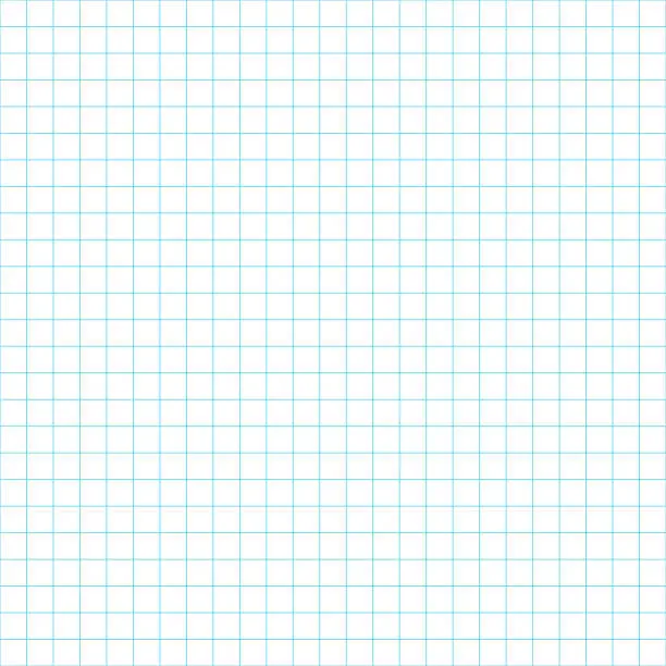 Vector illustration of Grid lines on paper