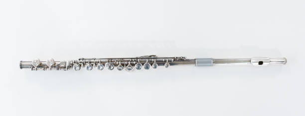 istock Flute : classical musical instrument flute on white background. 1784062369