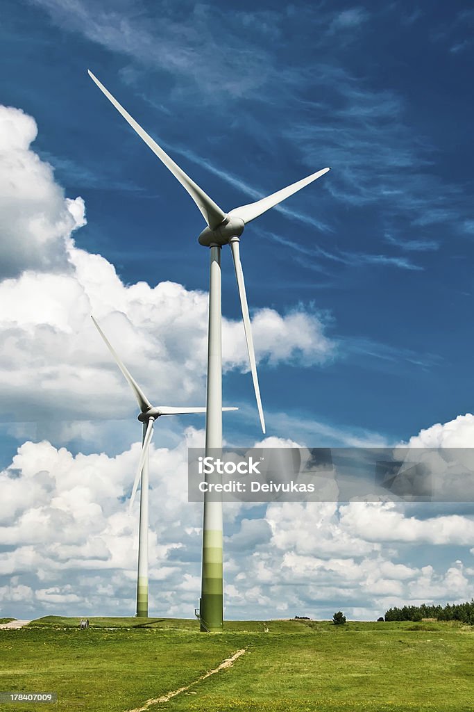 Wind power plant - Lizenzfrei Windrad-Spielzeug Stock-Foto