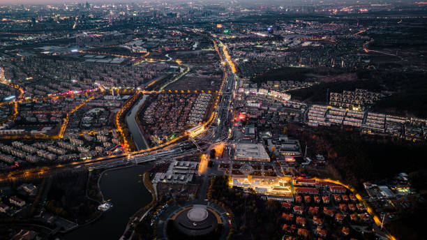 istock Night view of Jingyue Development Zone, Changchun, China 1784072229