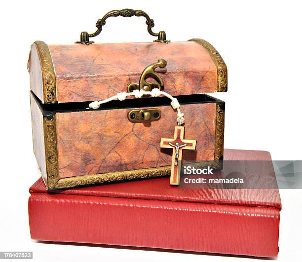 Chest With Beads And Bible Stock Photo - Download Image Now - Bible, Book, Box - Container