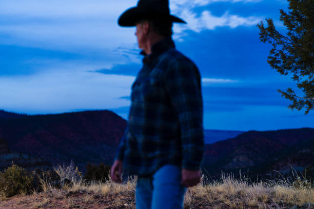istock Cowboy Rancher Looking Off into Distance 1784078619