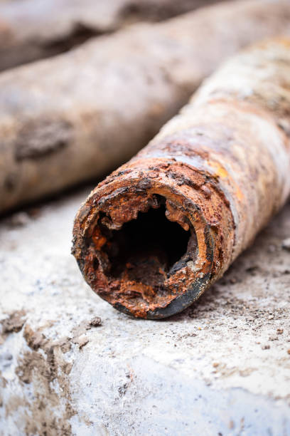 istock Detail shot with old and rusty drinking water pipes 1784079788