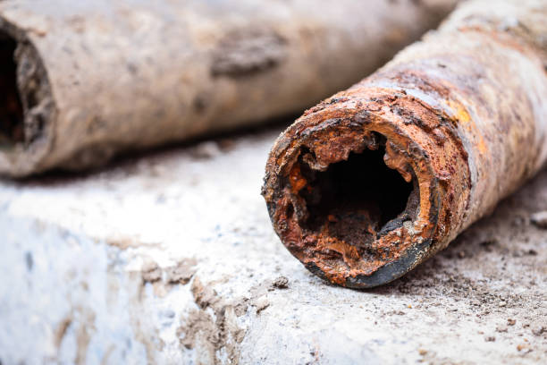 istock Detail shot with old and rusty drinking water pipes 1784079794