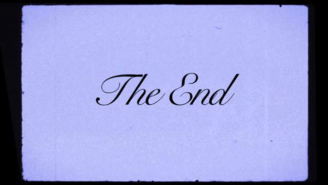 Old film the end 4k with sound