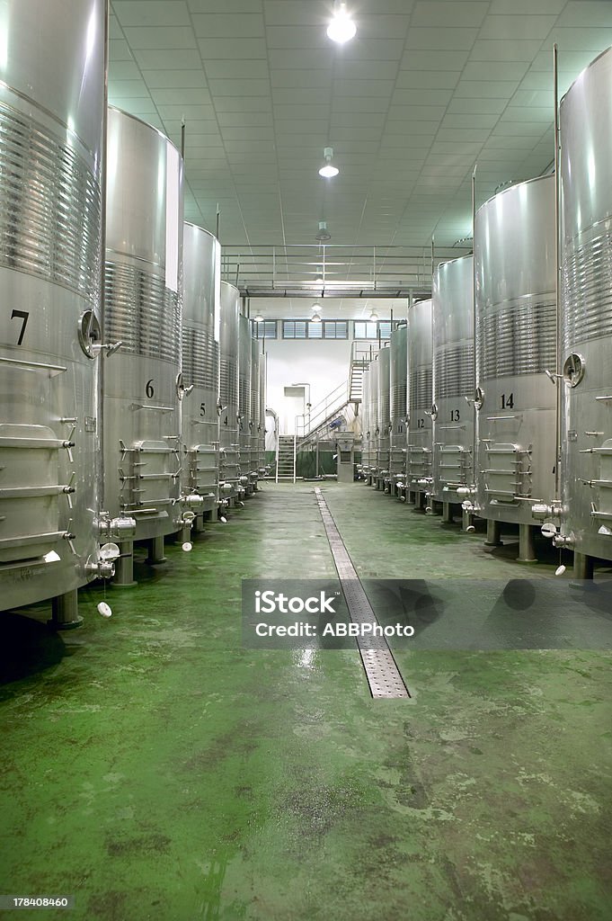 現代的なワイン発酵プロセス - アルコール飲料のロイヤリティフリーストックフォト
