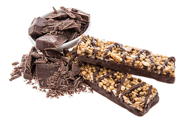 istock Muesli bar with Chocolate pieces on white 178408809
