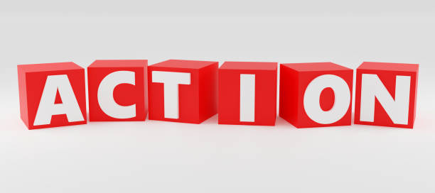 istock Bright red sign action on red cubes Power Minimal Concept 3D render Illustration 1784096673