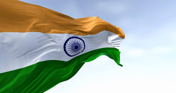 istock National flags of India waving on a clear day 1784098908