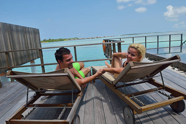 istock happy young  couple at summer vacation have fun and relax 178409955