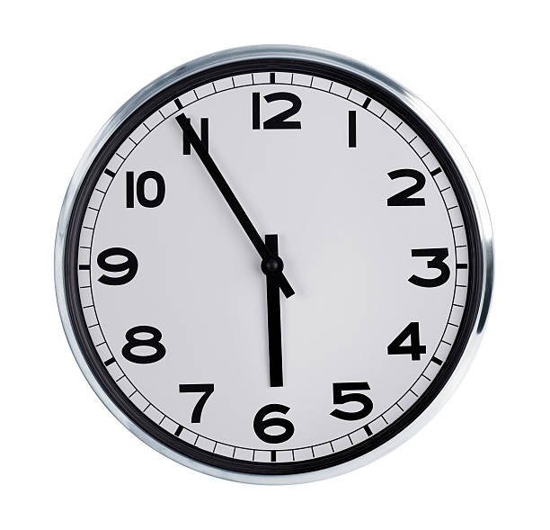 istock Five to six on the large wall clock 178411814