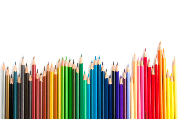 istock Color pencils isolated on white background.Close up. 1784121678