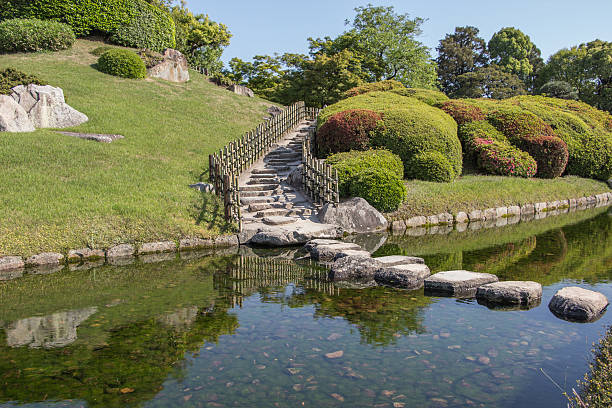 Korakuen, built in 1700 by Ikeda Tsunamasa, lord of Okayama, is one of the Three Great Gardens of Japan located in Okayama city