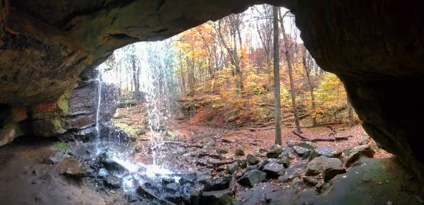 istock Lower Dundee Falls in Autumn, Beach City Wilderness Area, Ohio 1784123394