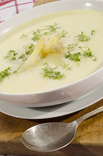 istock asparagus cream soup in a white bowl 178413172