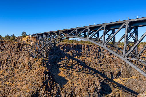 The railroad bridge that crosses the 320 foot drop in to the canyon below was completed in 1911 making it the tallest railroad bridge in the USA at the time.