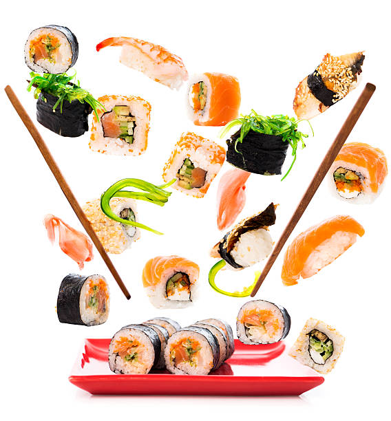 istock Delicious pieces of a fly sushi 178414275