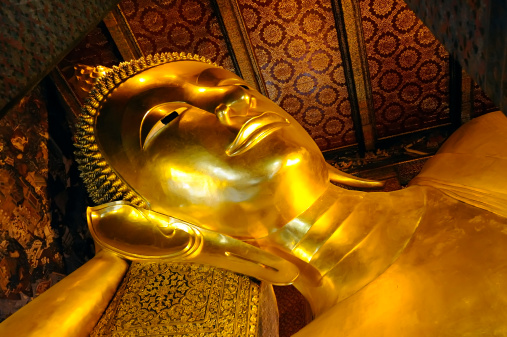 This reclining buddha is one of the largest single Buddha images of 160 ft length.