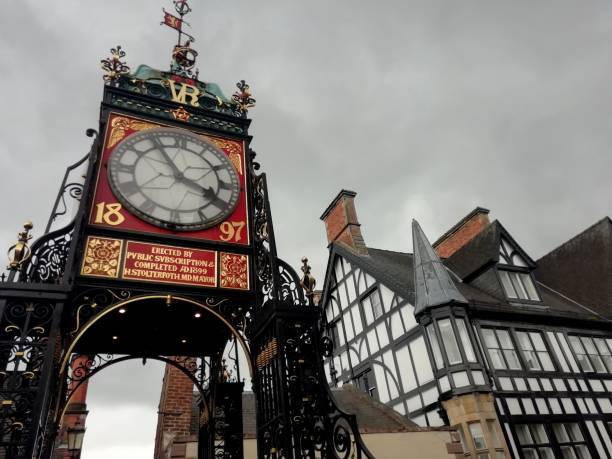 istock Chester town in England united kingdom, old downtown buildings highlights cathedral interior details and outside cathedral, Chester England historic downtown 1784150384