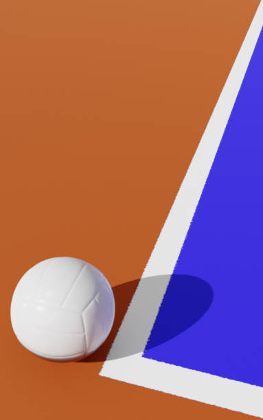 istock Volleyball ball on the court.3d rendering 1784152012