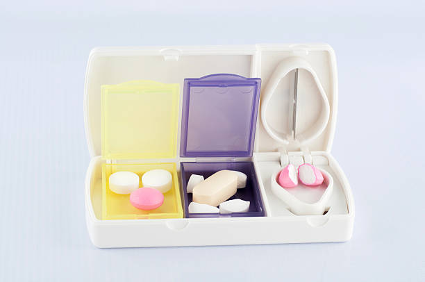 istock Pill box and split blade tablet show medicine concept 178415611