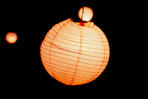 istock Group of yellow Chinese paper lanterns 178416357