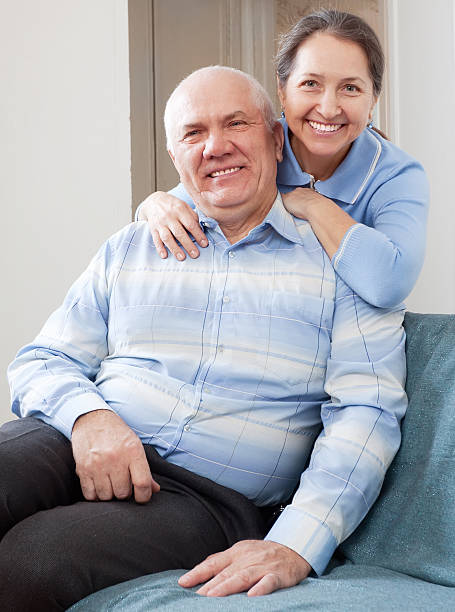istock Happy mature woman with smiling husband 178416436