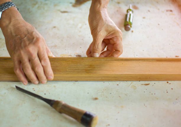 Installation of wooden frames for beehives