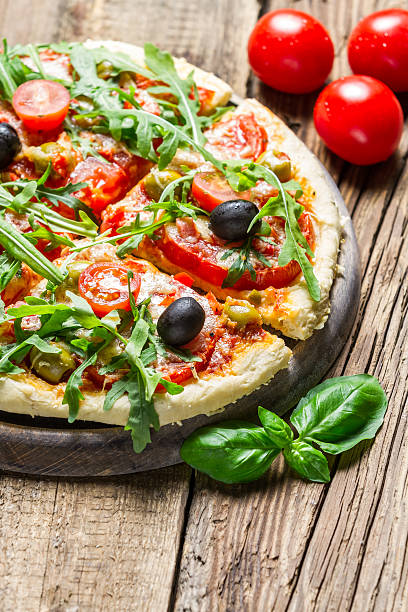 istock Hot pizza made of fresh vegetables 178416981