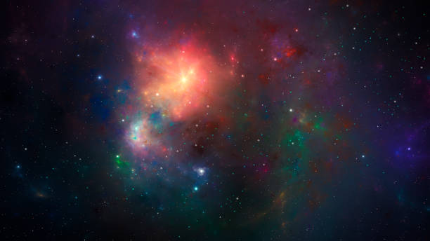 istock Space background. Colorful nebula with star field. Digital painting 1784170787