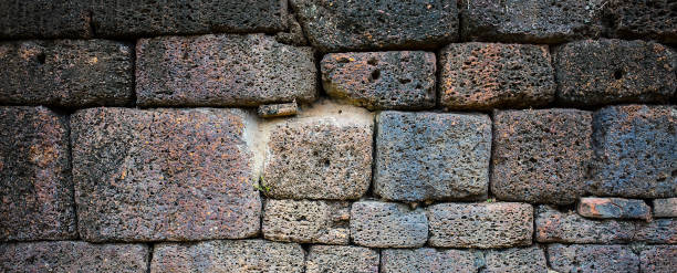 The surface of the wall background, old brick wall