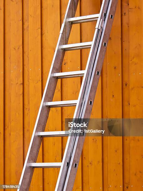 Ladder On The Wall Stock Photo - Download Image Now - Architecture, Backgrounds, Barn