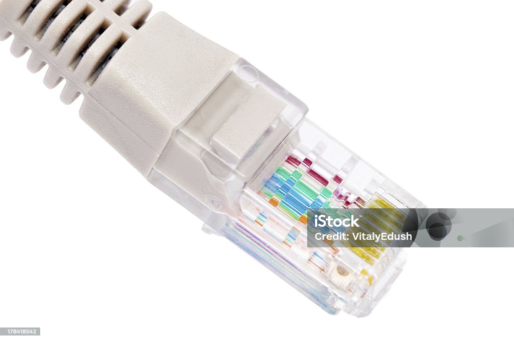 Computer Plug Rj 45 Network Connection Plug Rj45 Macro Isolated Stock Photo - Download ...