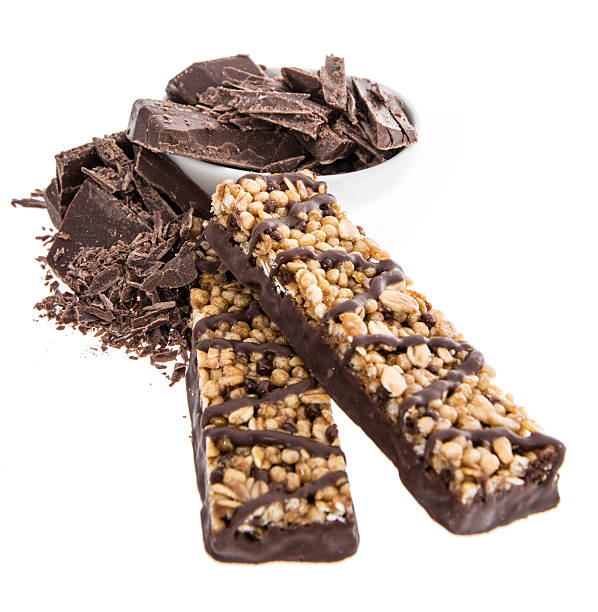istock Muesli bar with Chocolate pieces on white 178419516