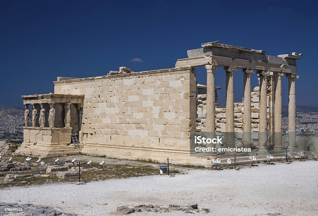 Templo Erechtheion da Acrópole, Atenas - Royalty-free Acrópole - Atenas Foto de stock