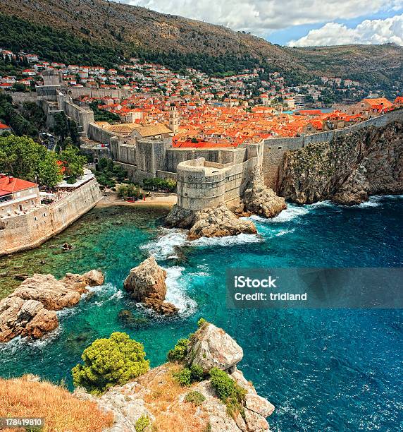 Castle At Sea Stock Photo - Download Image Now - Dubrovnik, Castle, Adriatic Sea