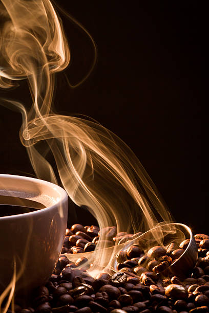 istock Dry coffee with golden smoke 178421388