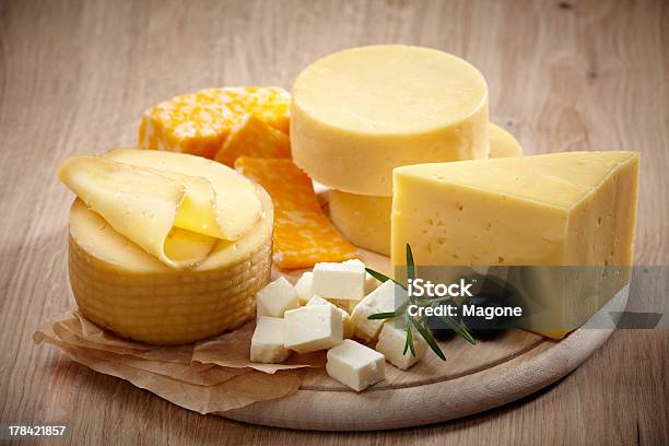 Various Types Of Cheese Stock Photo - Download Image Now - Cheese, Variation, Yellow