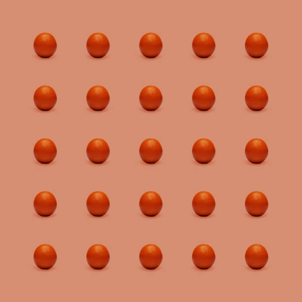 istock Fruit pattern of fresh oranges on pink background. Pop art design, creative summer concept. 1784220373