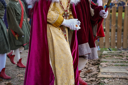Three kings parade celebration. Cabalgata de Reyes magos. Traditional Spanish Christmas celebration.