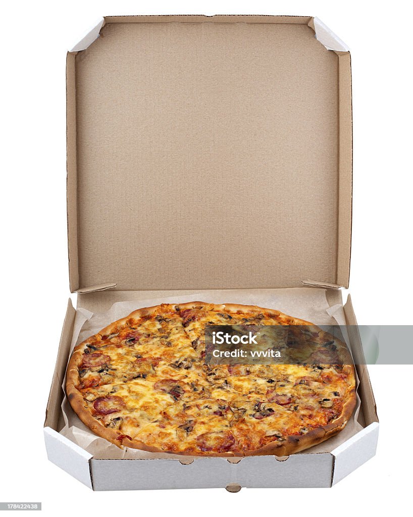 피자 상자에 - 로열티 프리 고기 스톡 사진