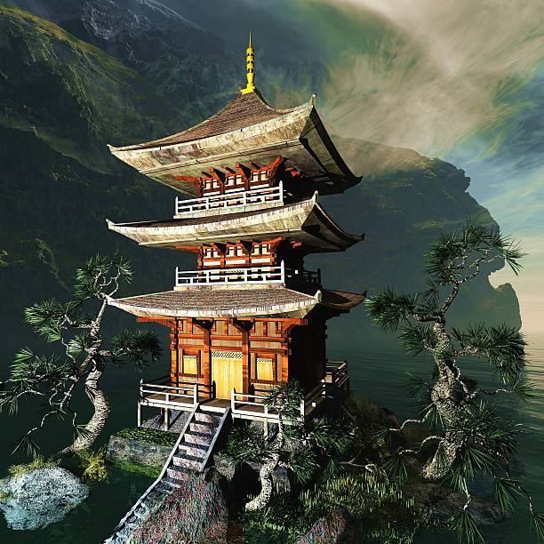 Tempio buddista Zen - foto stock
