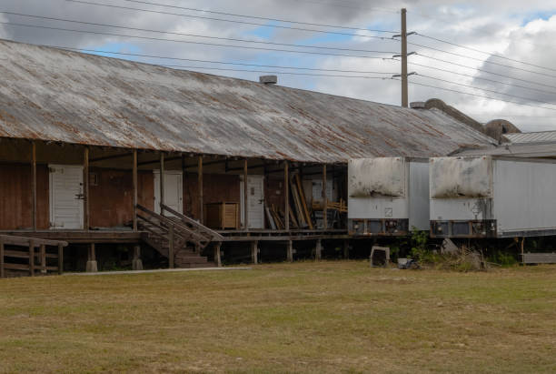 istock Abandoned meat packing plant with rusty tin roof 1784230384