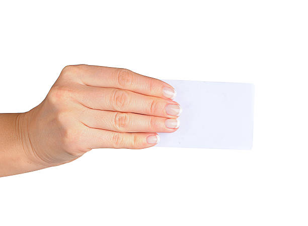 istock female hand and blank card 178423209