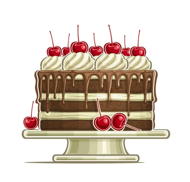 Vector illustration of Vector illustration of Chocolate Cake