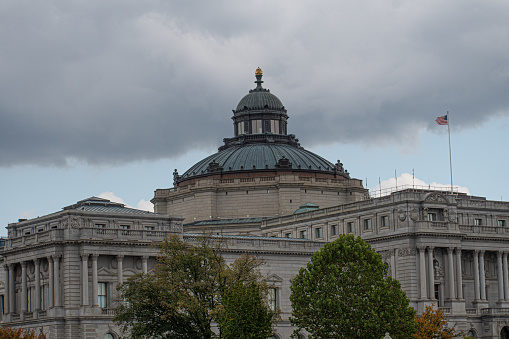 Indianapolis - Circa May 2021: Indiana State House and Capitol Dome. It houses the Governor, Assembly and Supreme Court.