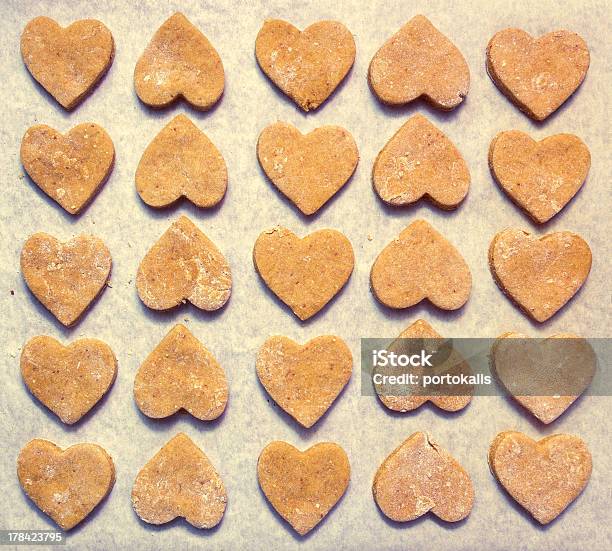 Heart Shaped Biscuits Stock Photo - Download Image Now - Baked, Baked Pastry Item, Bread