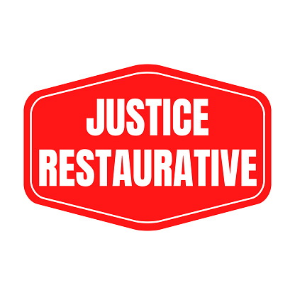 Restorative justice symbol icon called justice restaurative in French language