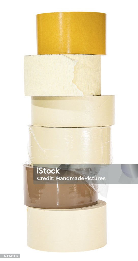 Rolinhos empilhada fita isolada no branco " - Foto de stock de Amontoamento royalty-free