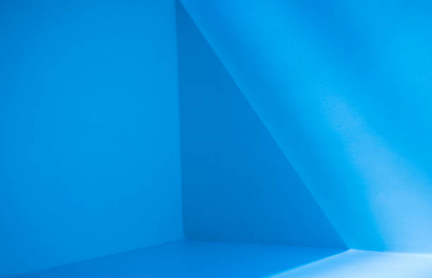 istock Refraction of light and shadow in the room, bright blue tone 1784254839